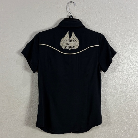 Harley-Davidson ,size S,Black and White Button-Up Shirt - Picture 8 of 16